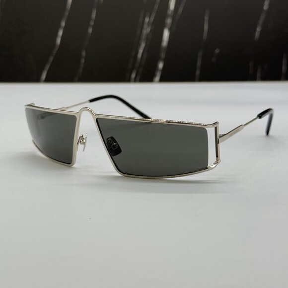 NEW SAINT LAURENT SL606 002  UNISEX SILVER SUNGLASSES SAINT LAURENT SL 606 002 - Picture 3 of 10